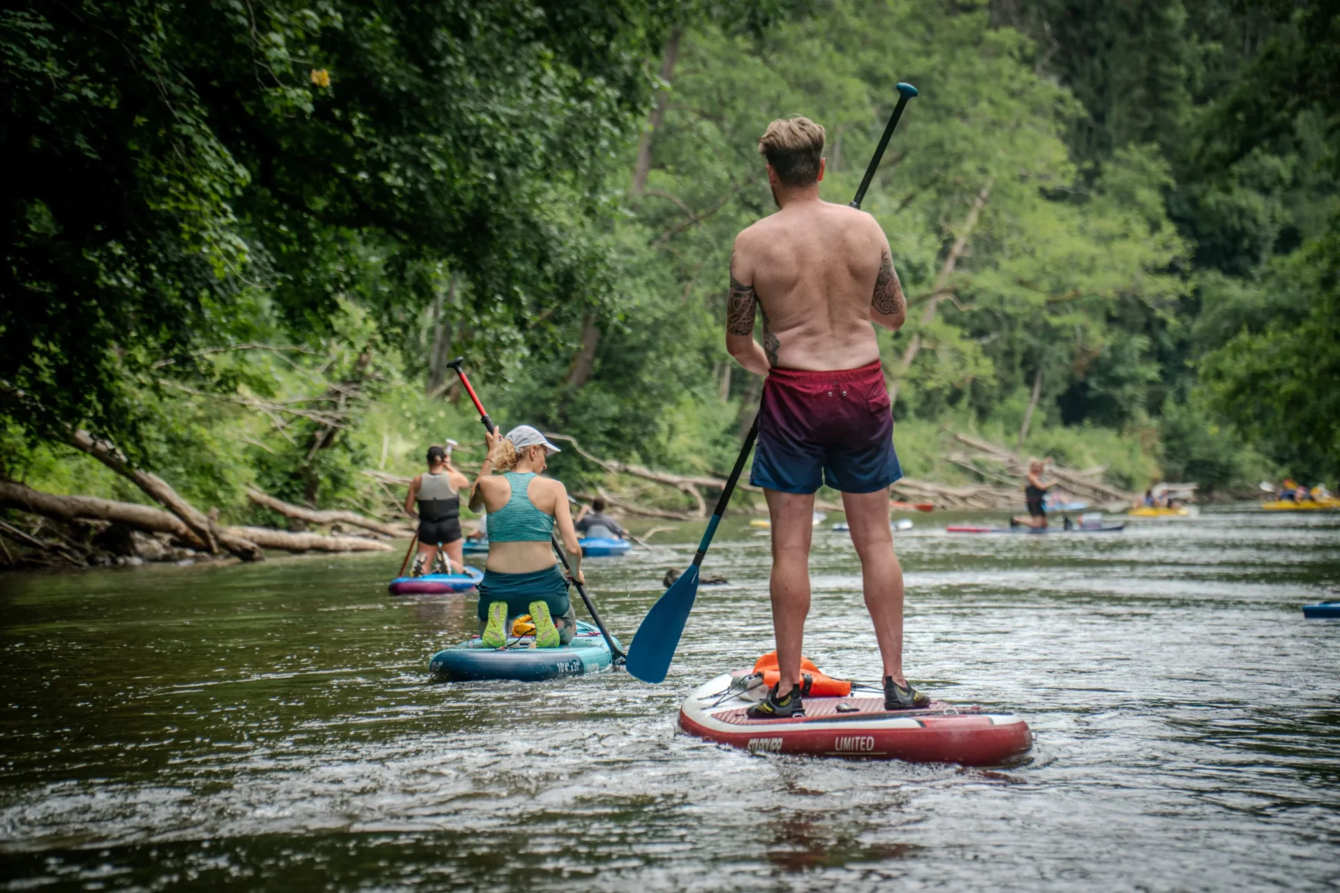 Stand-up paddle sur la Lesse
